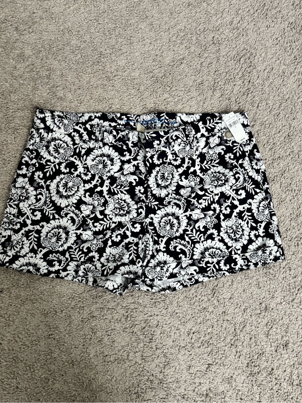 GAP Black and White Floral Bermuda Shorts